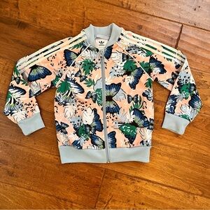 Adidas Hers Girl’s Studio London Track Jacket Floral Butterfly 3T